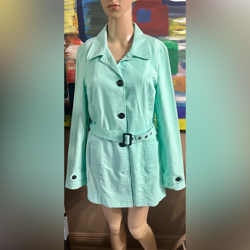 Jules & Leopold  Coat Women’s Size 10 Light Blue - Picture 2 of 16